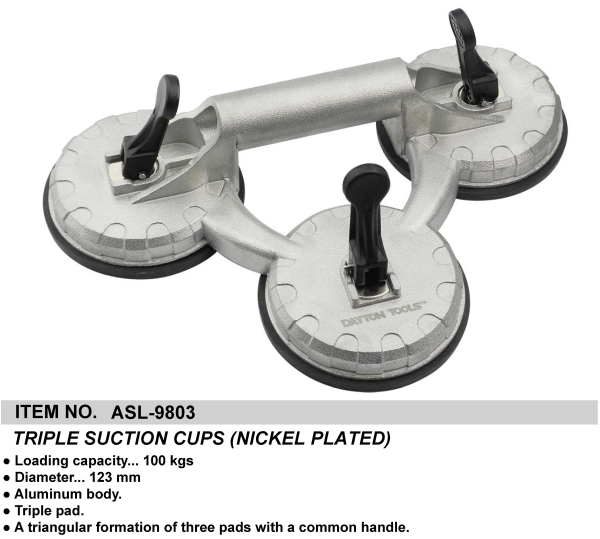 TRIPLE SUCTION CUPS (NICKEL PLATED)