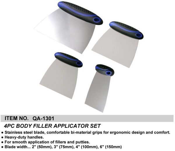 4PC BODY FILLER APPLICATOR SET