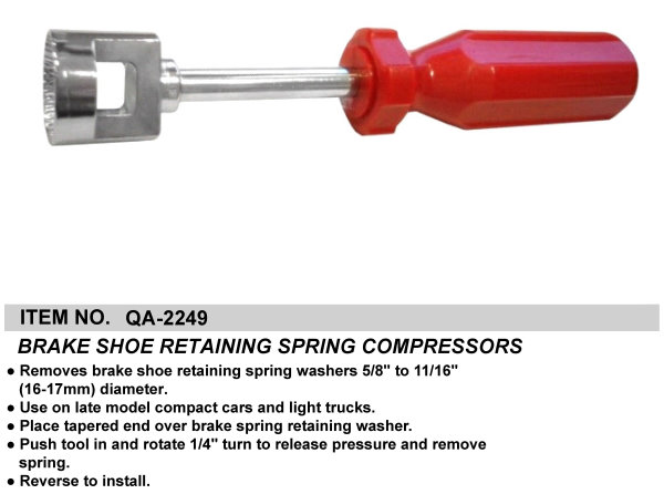 BRAKE SHOE RETAINING SPRING COMPRESSORS