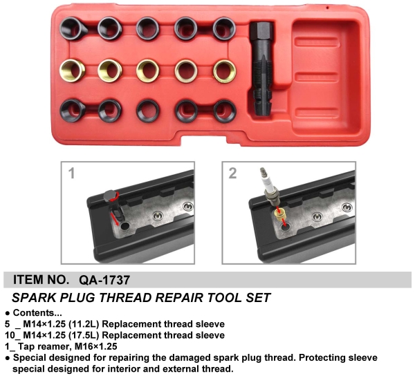 SPARK PLUG THREAD REPAIR TOOL SET