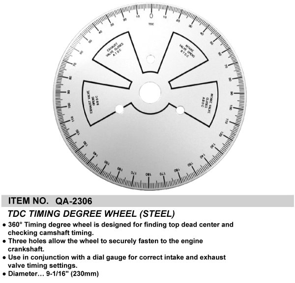 TDC TIMING DEGREE WHEEL (STEEL)