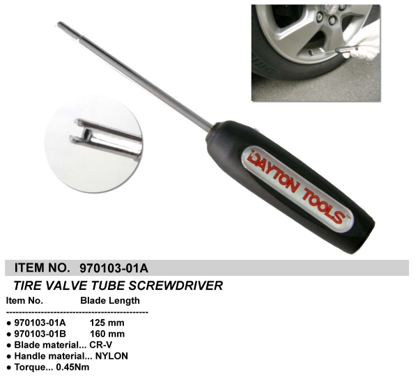 TIRE VALVE TUBE SCREWDRIVER