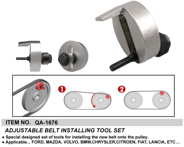 ADJUSTABLE BELT INSTALLING TOOL SET