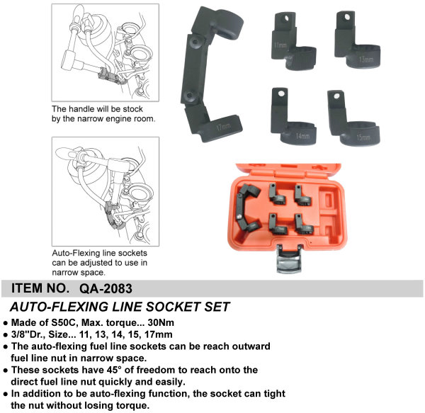 AUTO-FLEXING LINE SOCKET SET