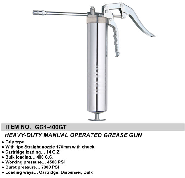 HEAVY-DUTY MANUAL OPERATED GREASE GUN