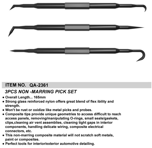 3PCS NON -MARRING PICK SET