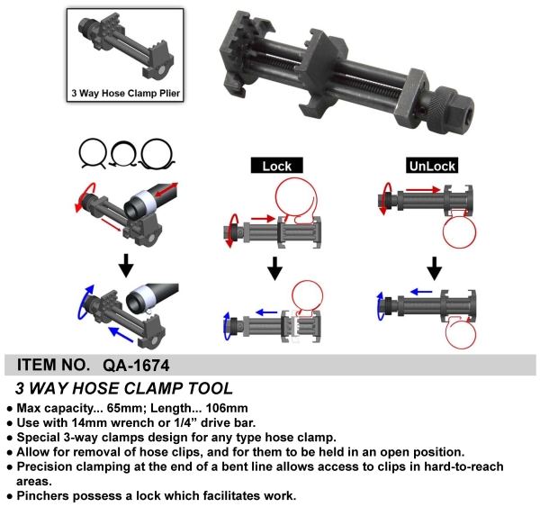 3 WAY HOSE CLAMP TOOL