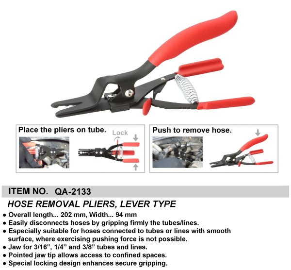 HOSE REMOVAL PLIERS, LEVER TYPE