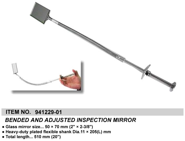 BENDED AND ADJUSTED INSPECTION MIRROR