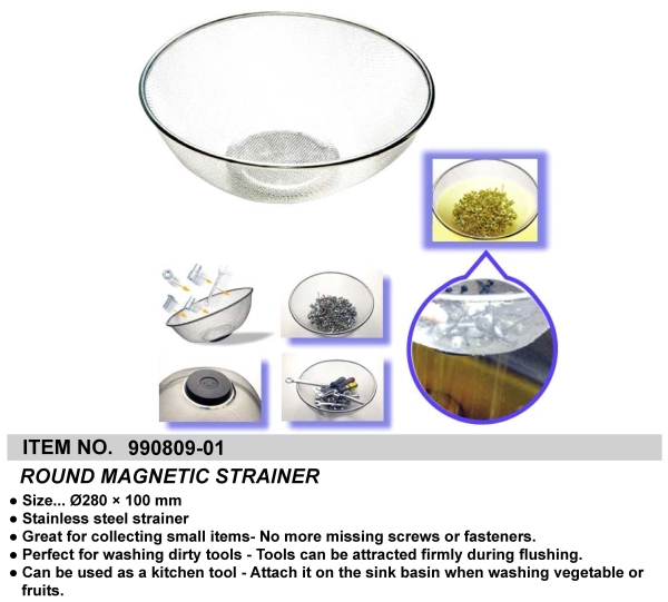 ROUND MAGNETIC STRAINER