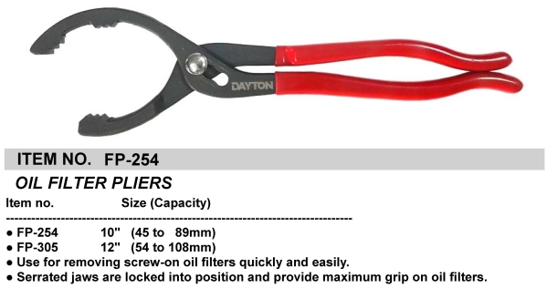 OIL FILTER PLIERS