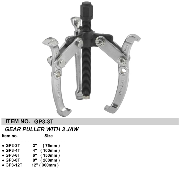 "GEAR PULLER 	WITH 3 JAW"