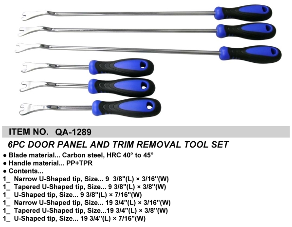 6PC DOOR PANEL AND TRIM REMOVAL TOOL SET