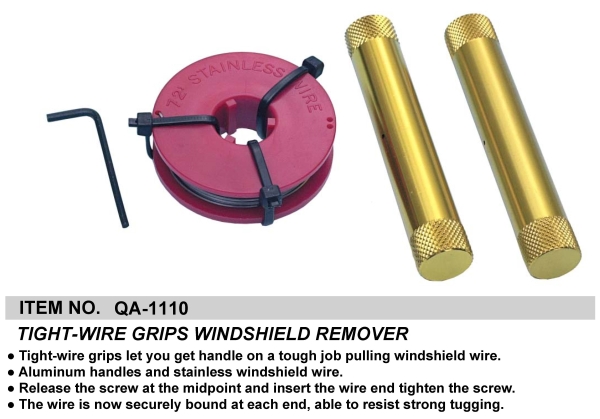 TIGHT-WIRE GRIPS WINDSHIELD REMOVER