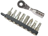 9PCS EXTRA SHORT RATCHET BIT DRIVER SET