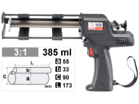 CORDLESS CAULKING GUN, WITH 2PCS BATTERY