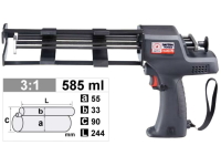 CORDLESS CAULKING GUN, WITH 2PCS BATTERY