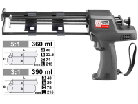 CORDLESS CAULKING GUN, WITH 2PCS BATTERY