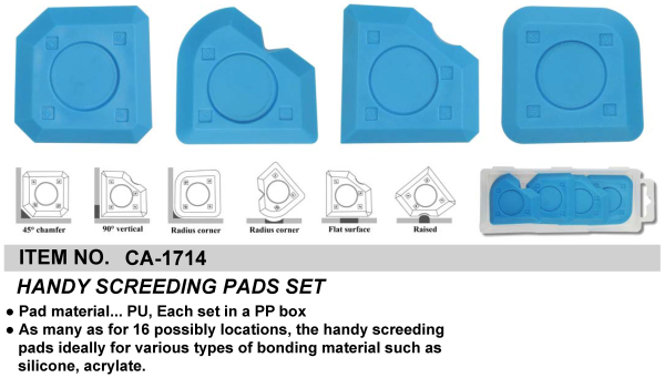 HANDY SCREEDING PADS SET