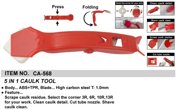 5 IN 1 CAULK TOOL