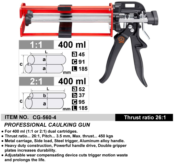 PROFESSIONAL CAULKING GUN