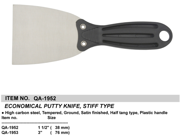 ECONOMICAL PUTTY KNIFE, STIFF TYPE