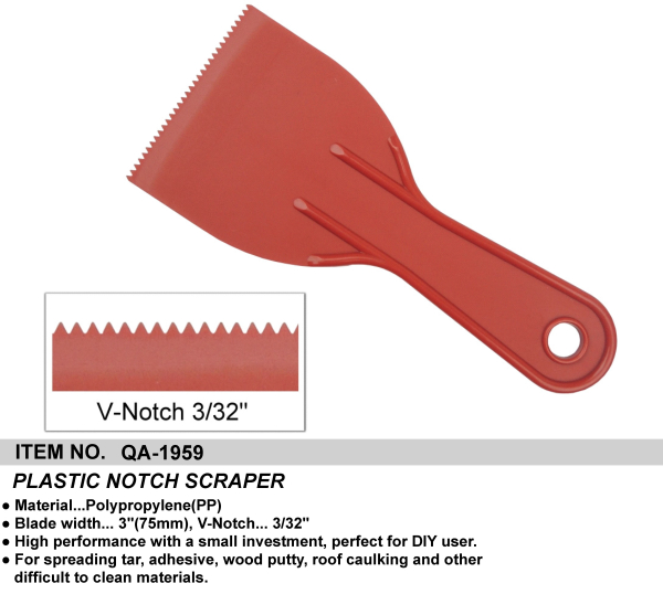 PLASTIC NOTCH SCRAPER