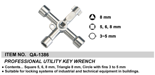 PROFESSIONAL UTILITY KEY WRENCH