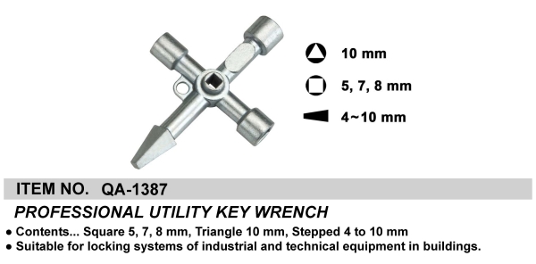 PROFESSIONAL UTILITY KEY WRENCH