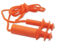 THREE FLANGE CORDED EAR PLUGS