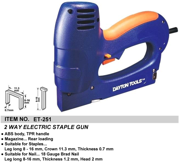 2 WAY ELECTRIC STAPLE GUN