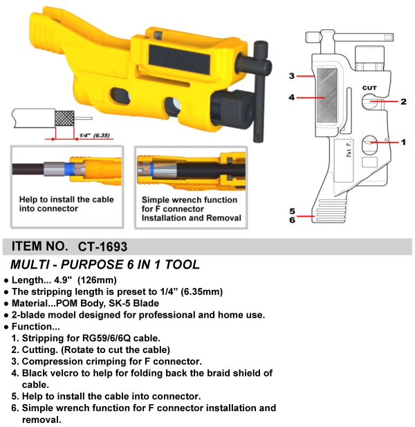 MULTI - PURPOSE 6 IN 1 TOOL