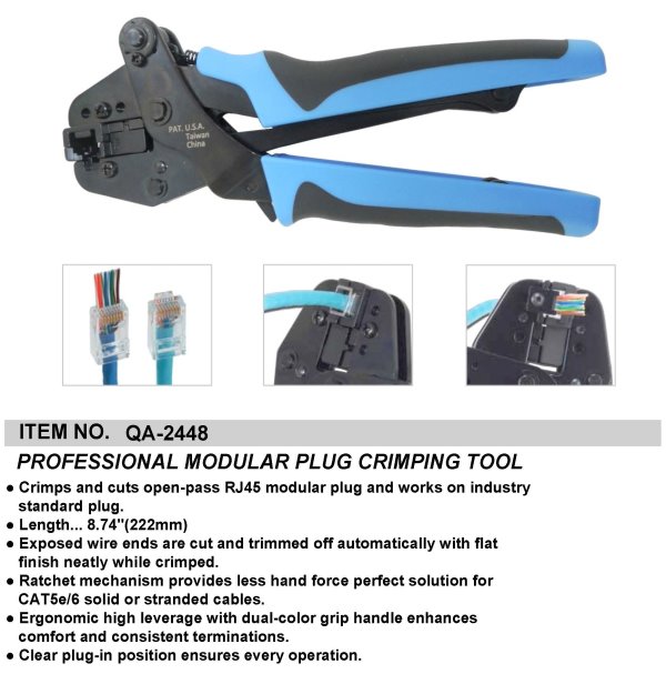 PROFESSIONAL MODULAR PLUG CRIMPING TOOL