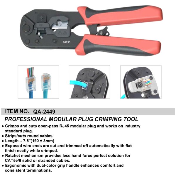 PROFESSIONAL MODULAR PLUG CRIMPING TOOL