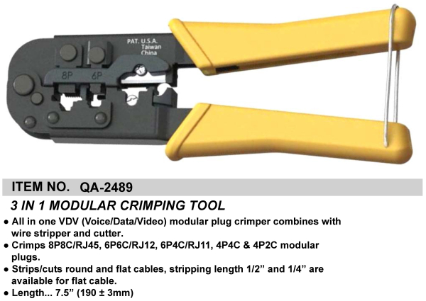 3 IN 1 MODULAR CRIMPING TOOL