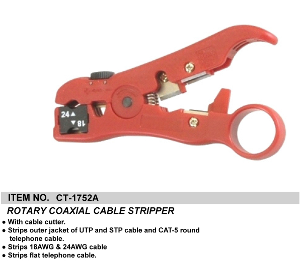 ROTARY COAXIAL CABLE STRIPPER