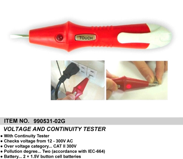 VOLTAGE AND CONTINUITY TESTER