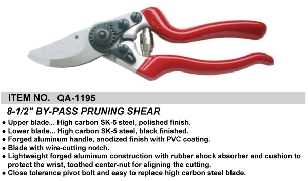 8-1/2" BY-PASS PRUNING SHEAR