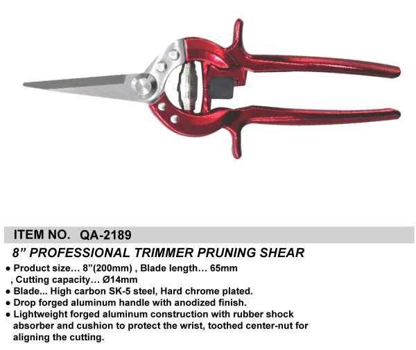 8” PROFESSIONAL TRIMMER PRUNING SHEAR