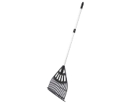 DOUBLE-SIDE LEAF RAKE WITH TELESCOPIC ALUMINUM HANDLE