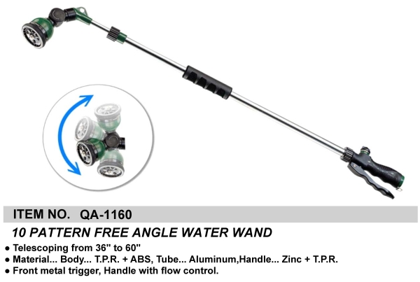 10 PATTERN FREE ANGLE WATER WAND