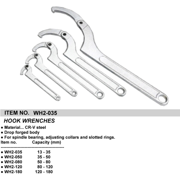 HOOK WRENCHES