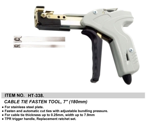CABLE TIE FASTEN TOOL, 7" (180mm)