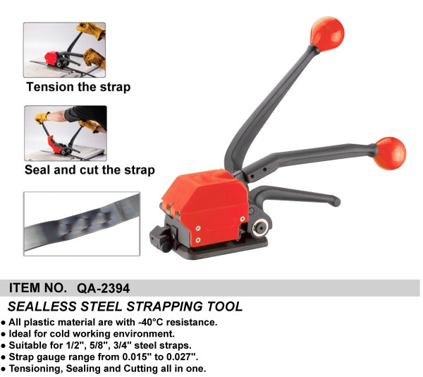 SEALLESS STEEL STRAPPING TOOL