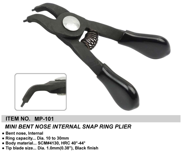 MINI BENT NOSE INTERNAL SNAP RING PLIER