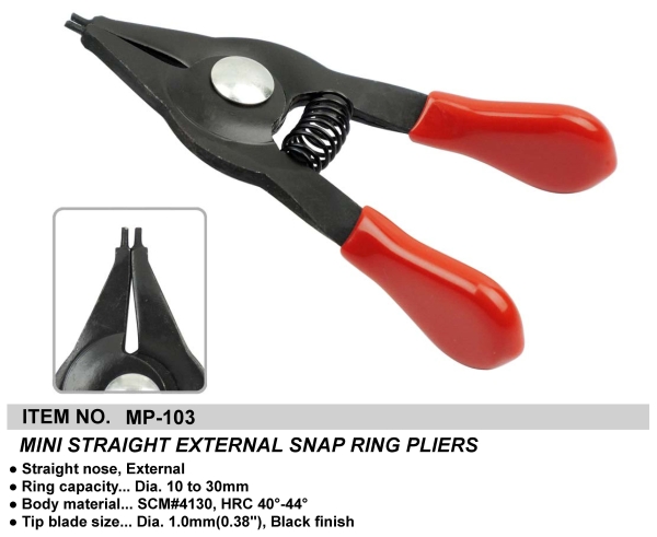 MINI STRAIGHT EXTERNAL SNAP RING PLIERS