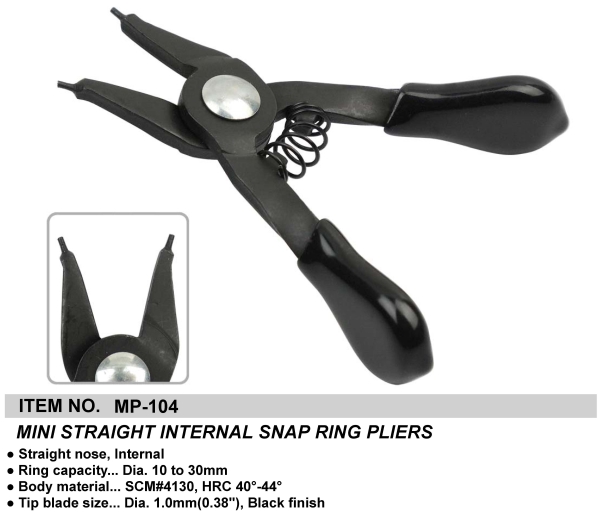 MINI STRAIGHT INTERNAL SNAP RING PLIERS