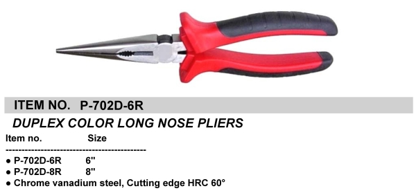 DUPLEX COLOR LONG NOSE PLIERS