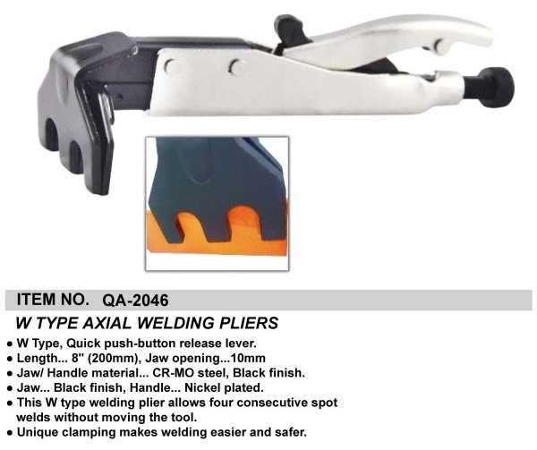 W TYPE AXIAL WELDING PLIERS