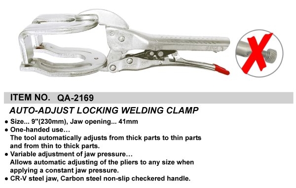 AUTO-ADJUST LOCKING WELDING CLAMP